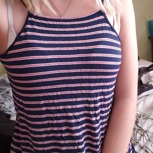 Striped muscle tee
